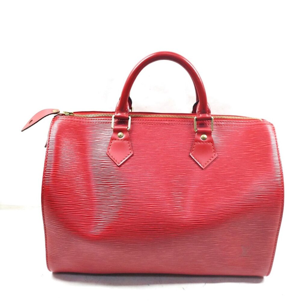 Authentic Louis Vuitton Speedy 30 Reds Epi Hand Bag mn632-022626